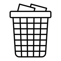 Paper Bin Line Icon