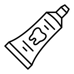 Toothpaste Line Icon