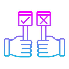 Yes or No Line Gradient Icon