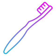 Toothbrush Line Gradient Icon