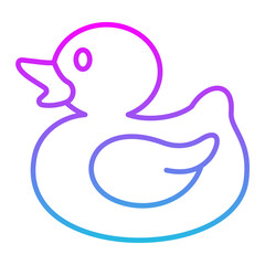 Duck Line Gradient Icon