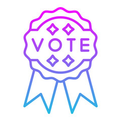 Ribbon Line Gradient Icon