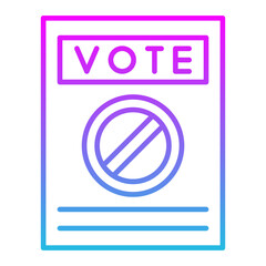 Forbidden Sign Line Gradient Icon