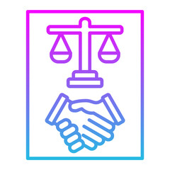 Law Line Gradient Icon
