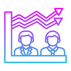 Chart Line Gradient Icon