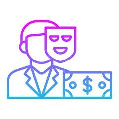 Corrupt Line Gradient Icon