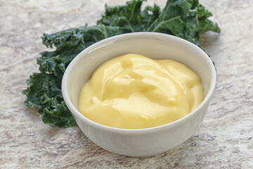 Cheese sauce in the bowl