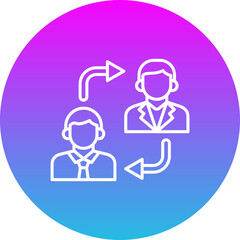 Change Gradient Circle Line Inverted Icon