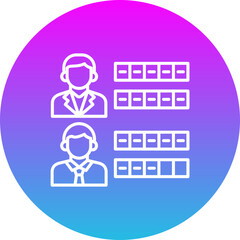 Recount Gradient Circle Line Inverted Icon