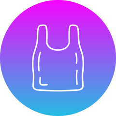 Plastic Bag Gradient Circle Line Inverted Icon