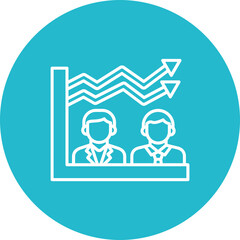 Chart Multicolor Line Icon
