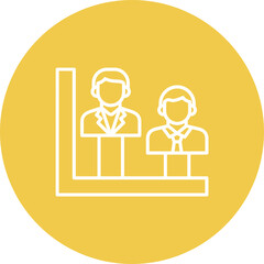 Bar Chart Multicolor Line Icon