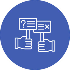 Protest Multicolor Line Icon