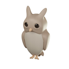 3D Owl Illustration