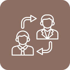 Change Multicolor Round Corner Line Inverted Icon