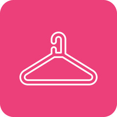 Clothes Hanger Multicolor Round Corner Line Inverted Icon