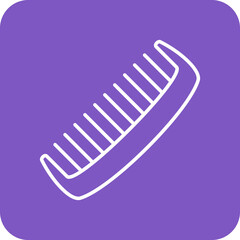 Comb Multicolor Round Corner Line Inverted Icon