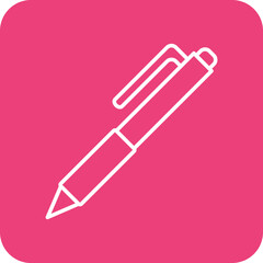 Pen Multicolor Round Corner Line Inverted Icon