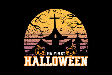 My first Halloween, Halloween t-shirt design