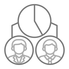 Pie Chart Greyscale Line Icon