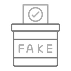 Fake Greyscale Line Icon
