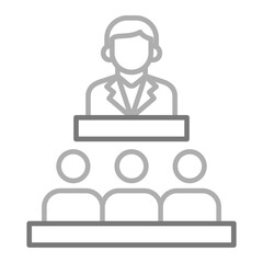 Senate Greyscale Line Icon