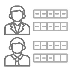 Recount Greyscale Line Icon