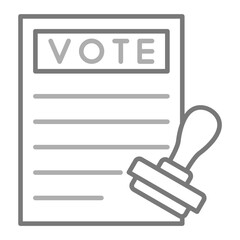 Stamp Greyscale Line Icon