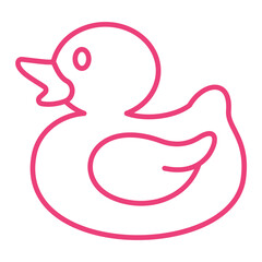 Duck Multicolor Line Icon