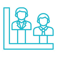 Bar Chart Multicolor Line Icon