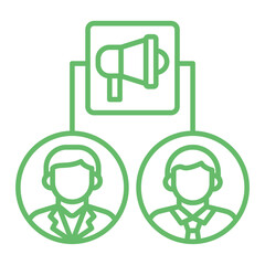 Campaign Multicolor Line Icon