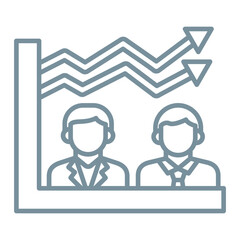 Chart Multicolor Line Icon