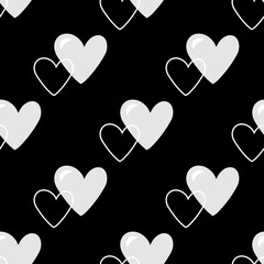  valentine hearts background, seamless pattern