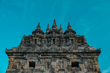 Plaosan Temple, a Buddhist temple relic of the ancient Mataram kingdom with a magnificent building...