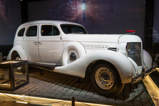 MOSCOW, RUSSIA - AUGUST 17, 2022: Soviet car ZiS-101A 1941 of release. This car served the top leadership of the Soviet Union