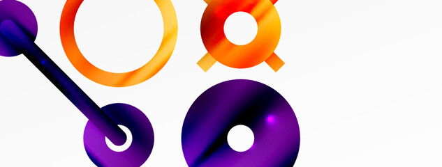 Circle composition abstract background. Trendy techno business template for wallpaper, banner, background or landing