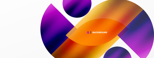 Fototapeta premium Circle geometric background. Metallic color shiny circles and round shapes. Vector Illustration For Wallpaper, Banner, Background, Card, Book Illustration, landing page