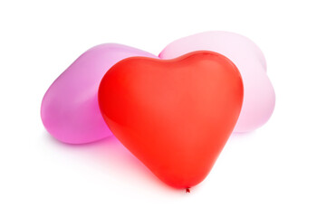 Heap of balloons on a white background.