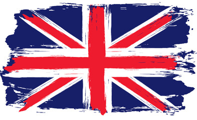 british flag grunge british flag With brush stroke watercolor