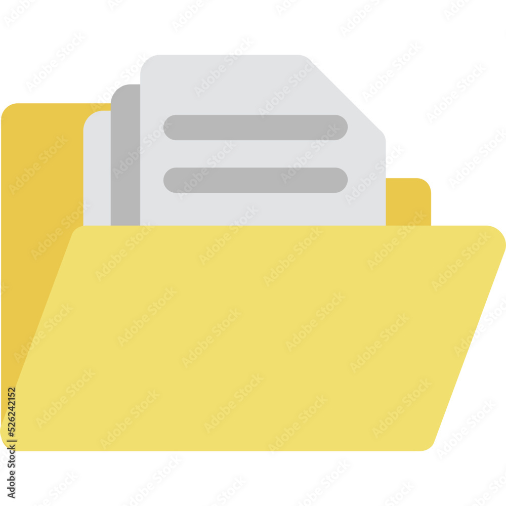 Canvas Prints Folder Vector Icon