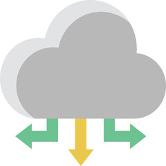 Cloud Sharing Vector Icon 
