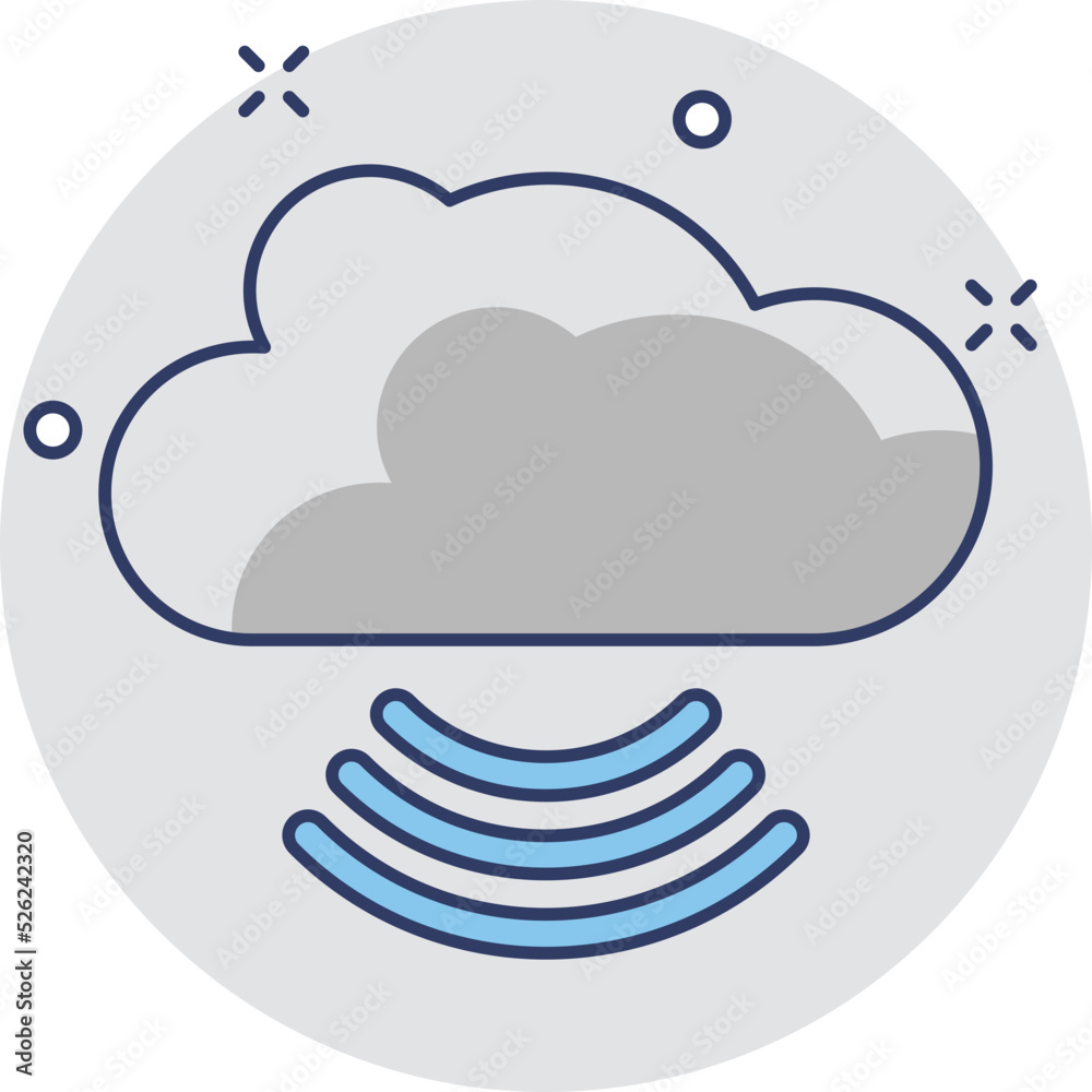 Wall mural Cloud Wifi Vector Icon