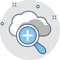 Fototapeta premium Cloud Computing Vector Icon