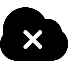 Obraz premium Cloud Removed Vector Icon