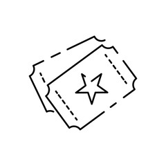 Cinema line icon. Home cinema line icons for web and mobile design. Editable stroke signs. Home cinema outline concept illustrations. Entertainment and film or movie. Ticket