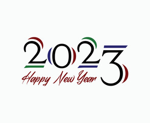 happy new year 2023 and new year vector