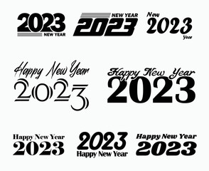 happy new year 2023 and new year vector