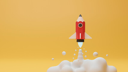 Pencil rocket launch