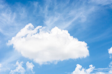 Naklejka na ściany i meble a big of white cloud on blue sky