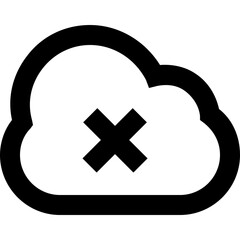 Obraz premium Cloud Removed Vector Icon
